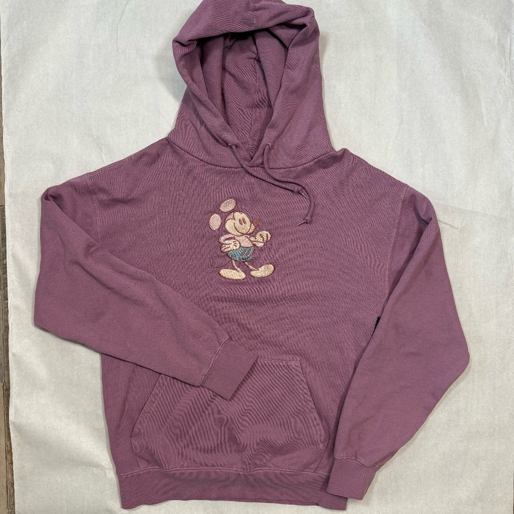 Disney | Mickey Mouse Genuine Mousewear Pullover Hoodie Plum Size Small